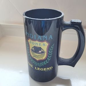 Vintage Indiana Jones Universal Studios Souvenir Milkglass Mug Pint Glass